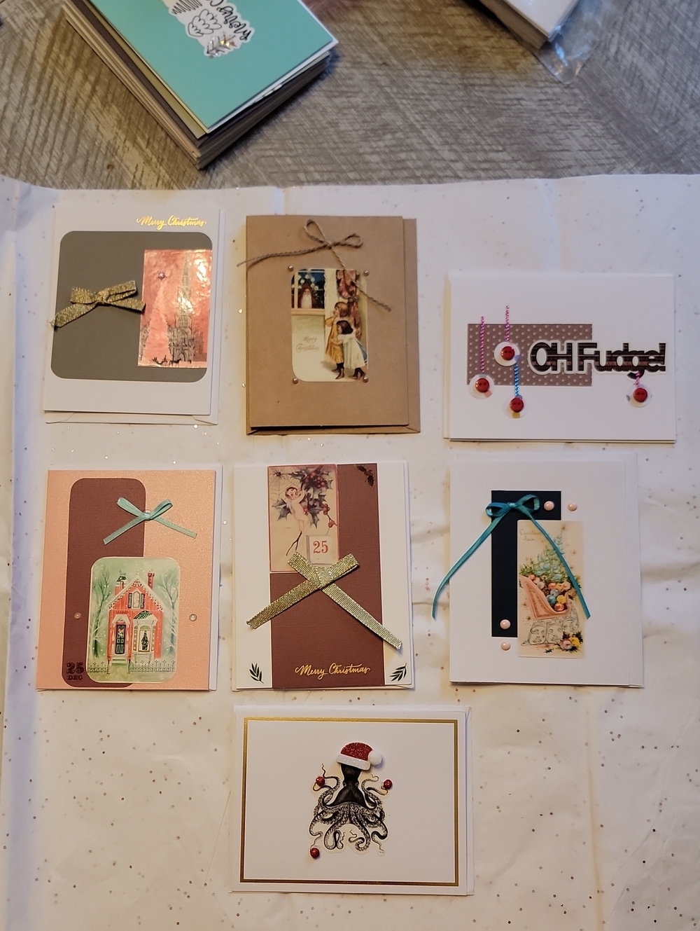 Handmade Assorted Holiday Greeting Cards - Set of 8
